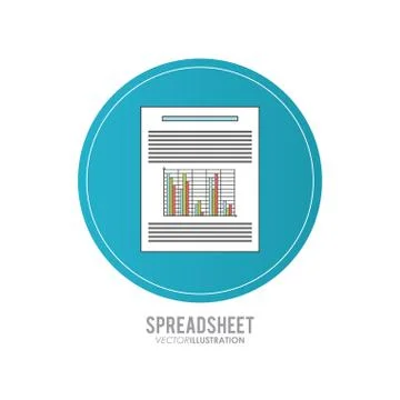 Spreadsheet design, technology and infographic concept Illustrazione stock