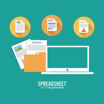 Spreadsheet design, technology and infographic concept イラスト素材