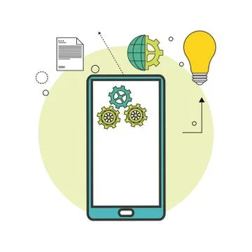 Spreadsheet design, technology and infographic concept Illustrazione stock