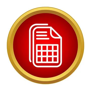 Spreadsheet document icon representing business data analysis イラスト素材