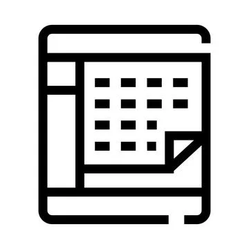 Spreadsheet document icon showing data organization grid Stock Illustration