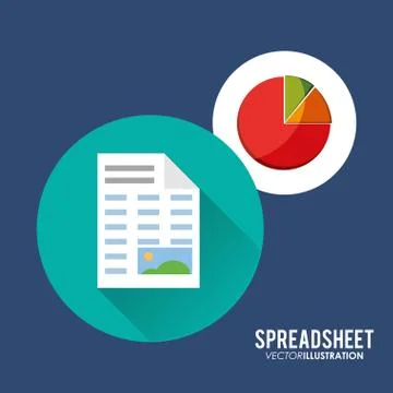 Spreadsheet document infographic design Illustrazione stock
