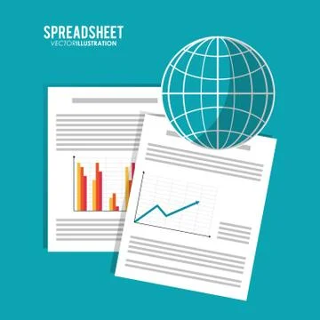 Spreadsheet document infographic design Illustrazione stock