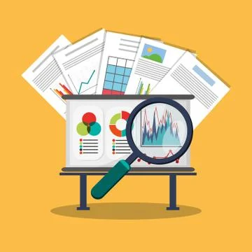 Spreadsheet document infographic design 스톡 일러스트
