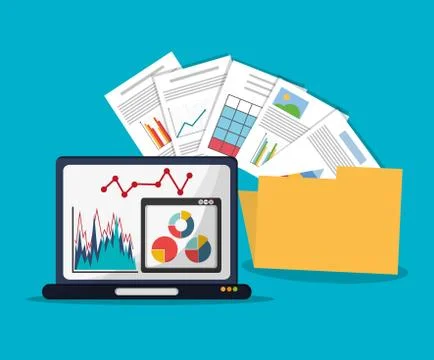 Spreadsheet document infographic design Stock Illustration