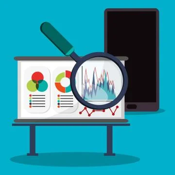 Spreadsheet document infographic design Stock Illustration