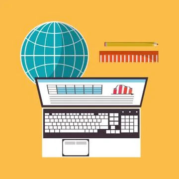 Spreadsheet document infographic design Stock Illustration