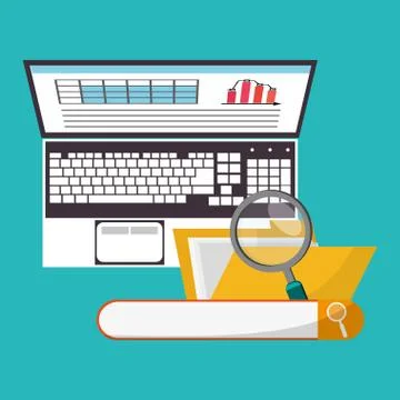 Spreadsheet document infographic design Stock Illustration