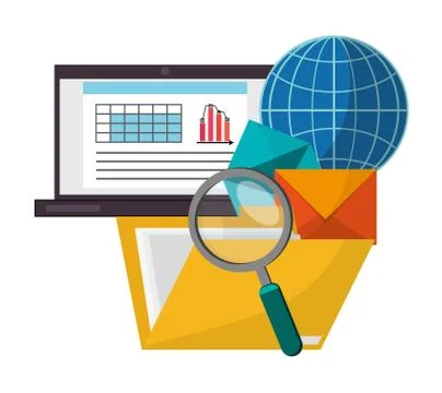 Spreadsheet document infographic design Stock Illustration