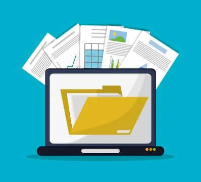 Spreadsheet document infographic design Stock Illustration