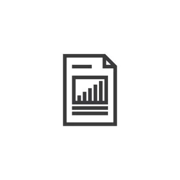 Spreadsheet document paper outline icon. isolated note paper icon in thin lin イラスト素材