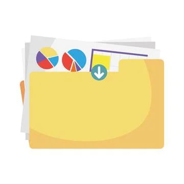 Spreadsheet documents in folder Stock Illustration