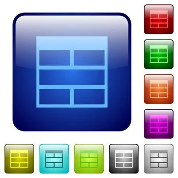 Spreadsheet horizontally merge table cells color square butt Stock Illustration