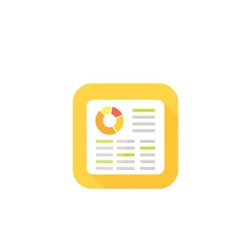Spreadsheet icon for apps and web Stock Illustration