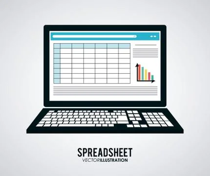 Spreadsheet icon design Stock Illustration