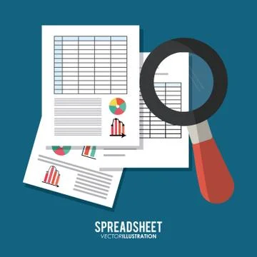 Spreadsheet icon design Stockillustratie