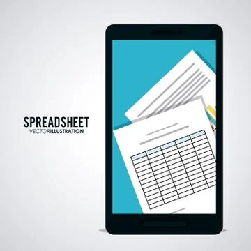 Spreadsheet icon design Stockillustratie