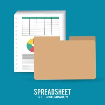 Spreadsheet icon design Stockillustratie
