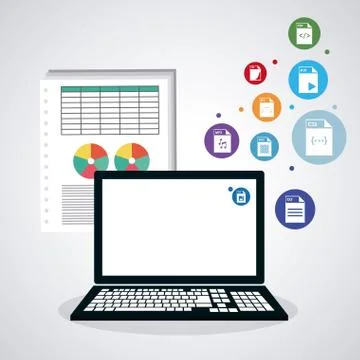 Spreadsheet icon design Illustrazione stock