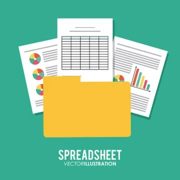 Spreadsheet icon design Stock Illustration