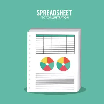 Spreadsheet icon design Stockillustratie