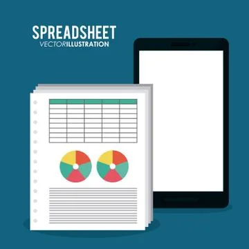Spreadsheet icon design Stock Illustration