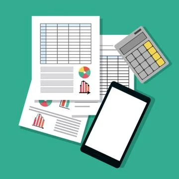 Spreadsheet icon design Stockillustratie