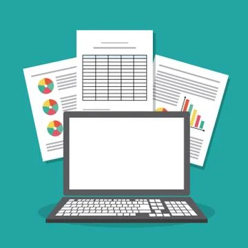 Spreadsheet icon design Stock Illustration
