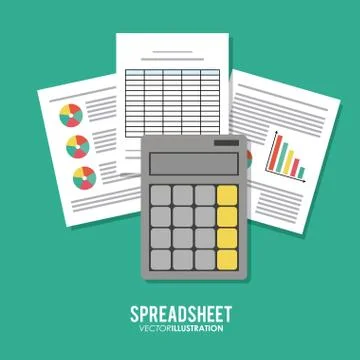 Spreadsheet icon design Stock Illustration