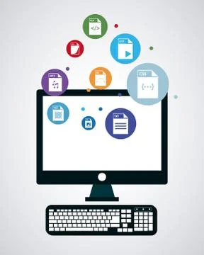 Spreadsheet icon design Stock Illustration