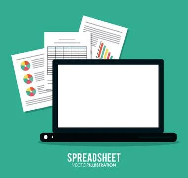 Spreadsheet icon design 스톡 일러스트