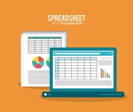 Spreadsheet icon design Stockillustratie
