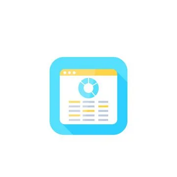 Spreadsheet icon, vector Stock Illustration