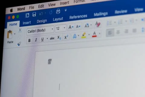 Spreadsheet of microsoft word Stock Photos