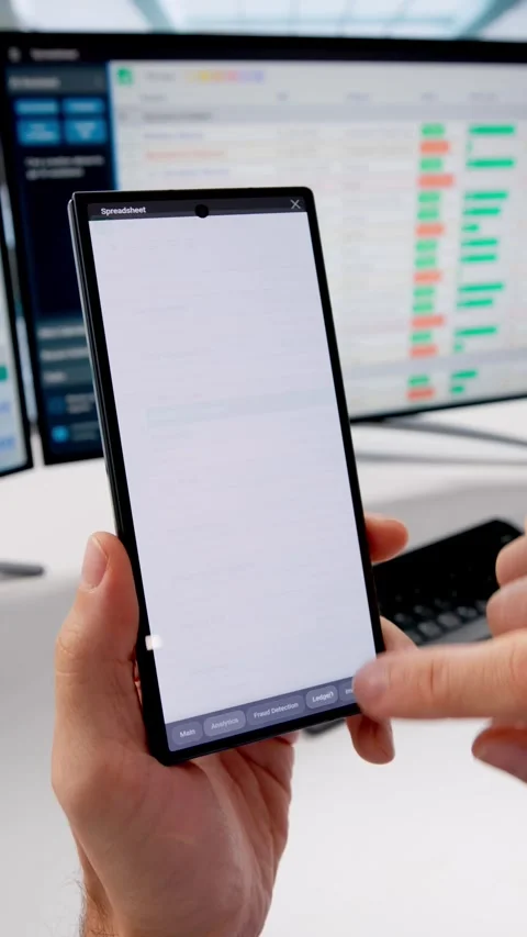 Spreadsheet On Office Computer Screen. Online Audit Stock Footage 321959700