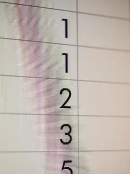 Spreadsheet on screen Stock Photos