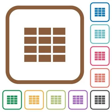 Spreadsheet simple icons Stock Illustration