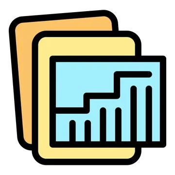 Spreadsheet software calculating growing statistics chart Ilustración de archivo