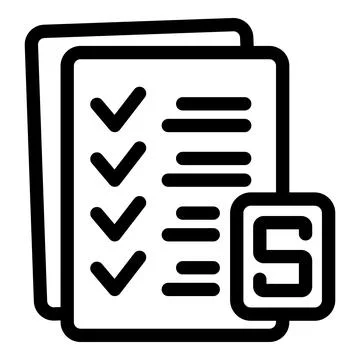 Spreadsheet software calculating worksheet with checked tasks Illustrazione stock