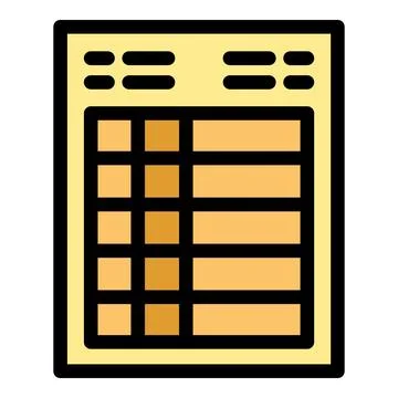 Spreadsheet software representing data analysis and organization Stock Illustration