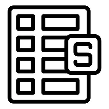 Spreadsheet software representing saving files concept Stock Illustration