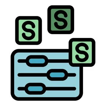 Spreadsheet software representing saving money and business management Stock Illustration