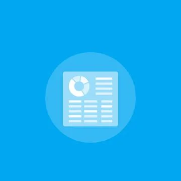 Spreadsheet vector icon for apps and web Stock Illustration