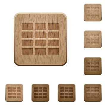 Spreadsheet wooden buttons 스톡 일러스트