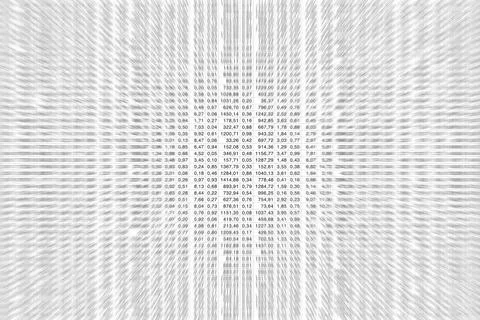 Spreadsheet zoom effect with digital data and a lot numbers Stock Photos