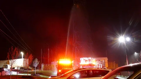 Spree of arson fires at cellphone towers is latest covid conspiracy Stock Footage 130042986