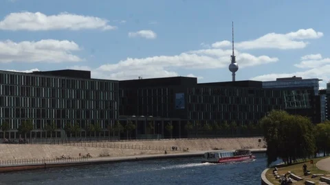 Spree River in Berlin Stock Footage 95325967