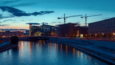 Spree River Timelapse at Berlin Video stock 71434453