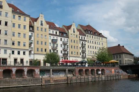 Spree river views in Berlin Stock Photos