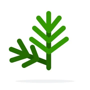 Sprig of dill vector flat isolated Stock Illustration